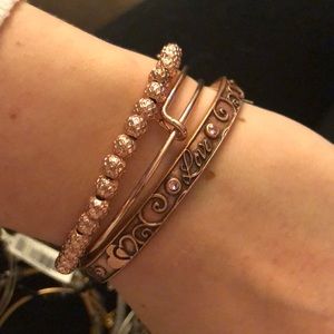 Alex and Ani rose gold Love cuff